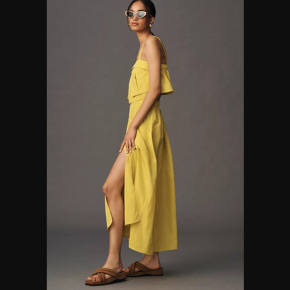 Sunday in Brooklyn Front-Slit A-Line Skirt - New Large - Picture 3 of 5